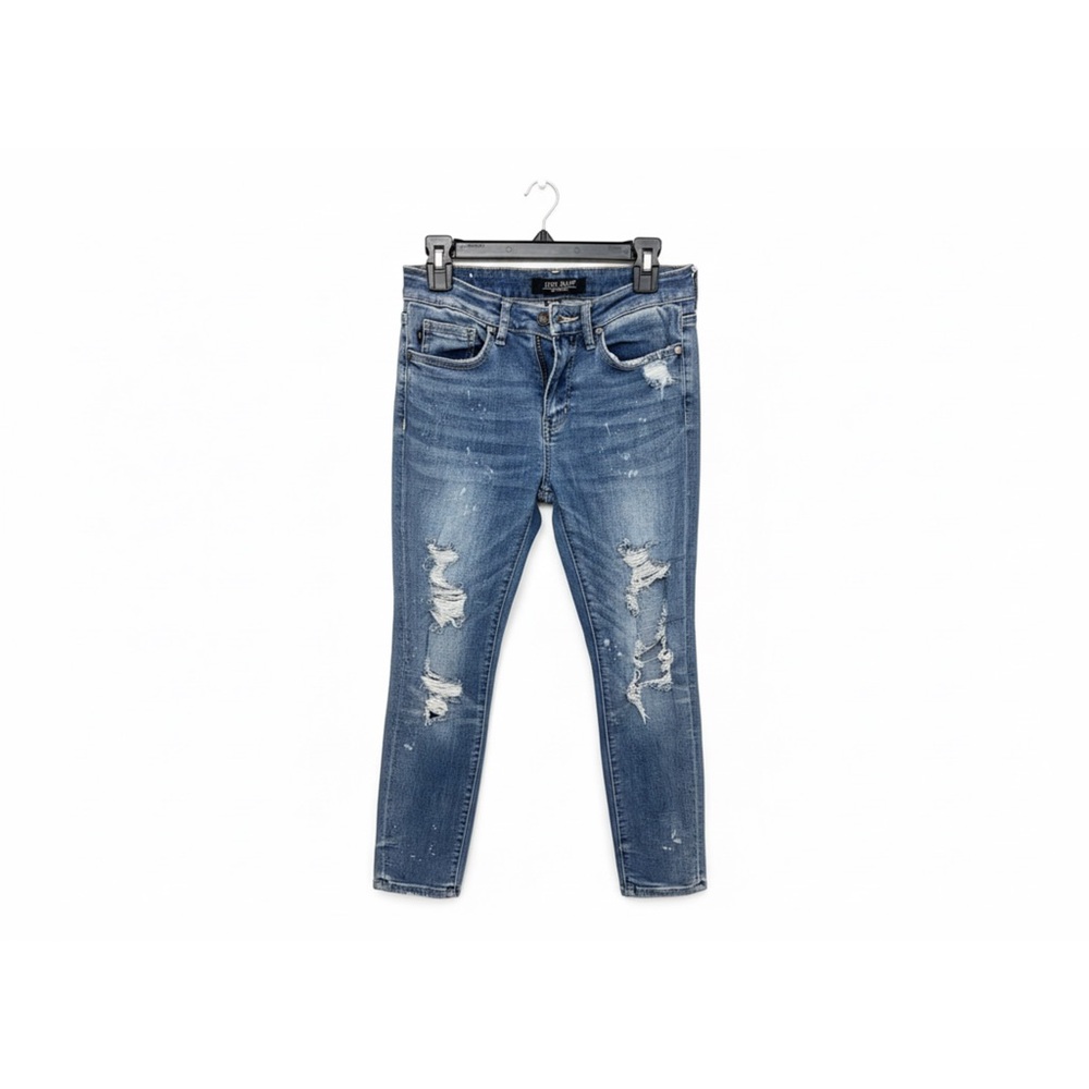 Judy Blue Distressed Skinny Jeans Mid Rise Stretch Y2K Size 5/27